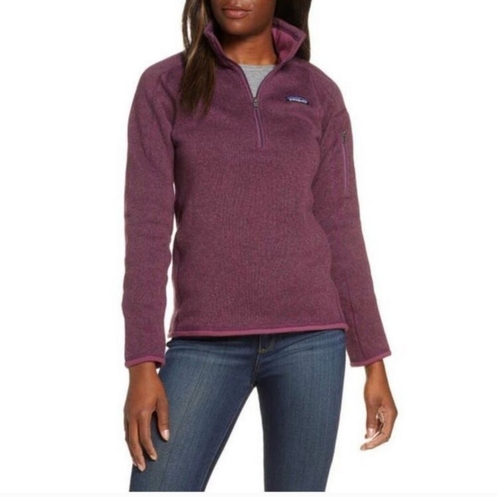 Patagonia Better Sweater 1/4 Zip Pullover in Purple, sz Extra Small